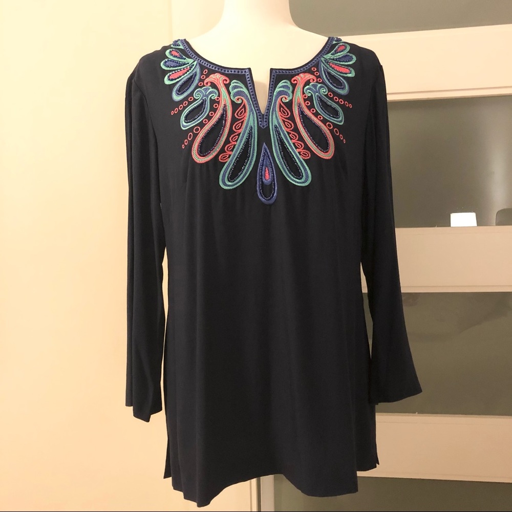 Lily Pulitzer Beaded Tunic Top